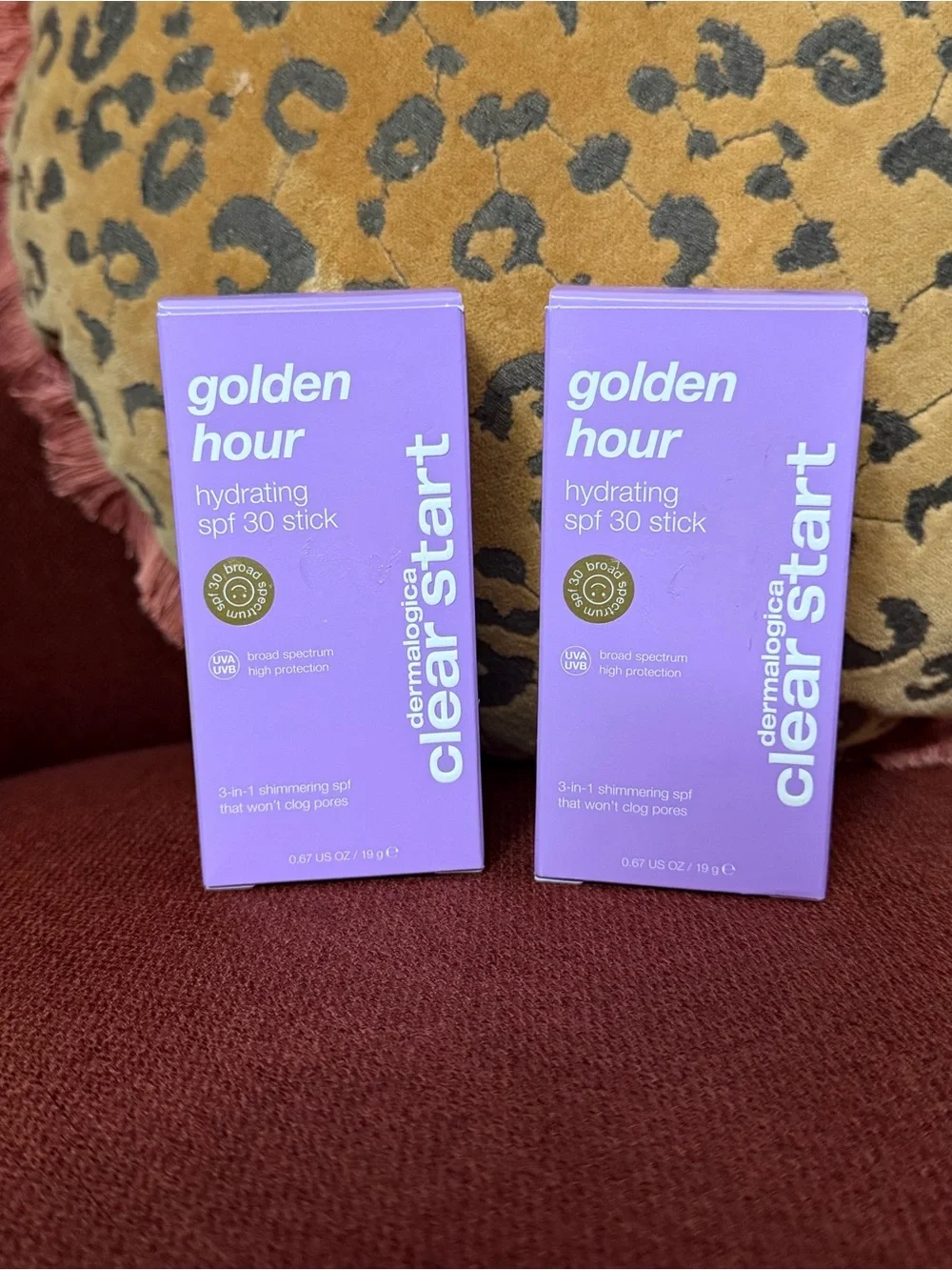 Dermalogica Clear Start Golden Hour Hydrating SPF 30 Stick 0.67 oz NEW-2x LOT